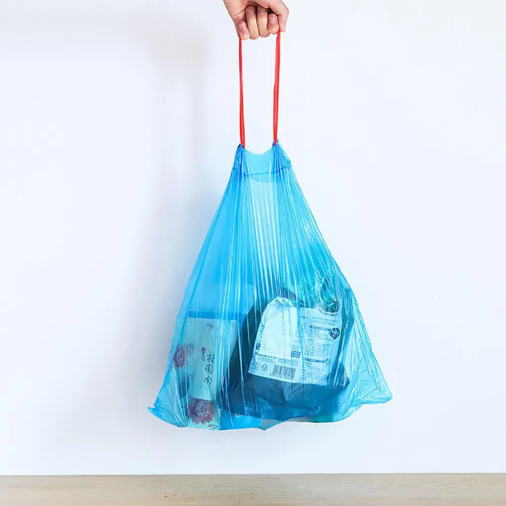 

Drawstring Trash Bags Pack (15 Count) Portable Garbage Bag, Automatic Closing, Thickening Kitchen Garbage Bag