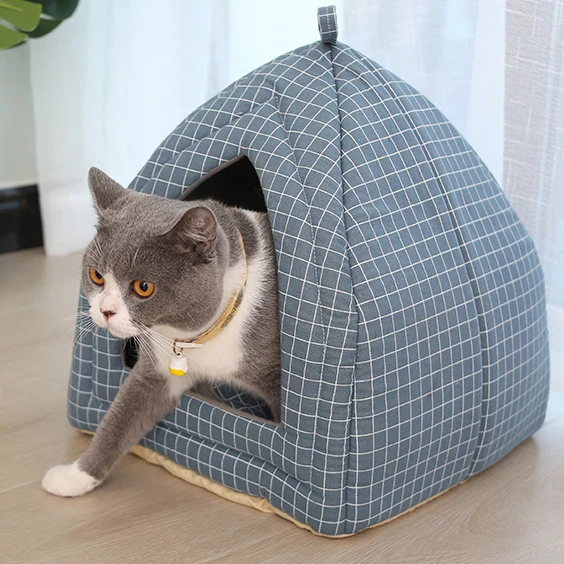 

Cat Bed Foldable Pet Cat Bed Mat Soft Shape Dog Kennel Winter Pet Cave Cat House Warm Sleeping Cats Nest Washable Pet Beds