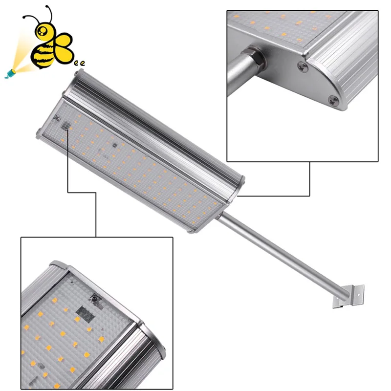 Upgarded 70 светодиодный солнечный свет с датчиком движения радара пять рабочих