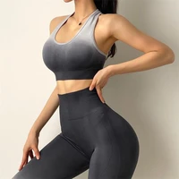 new gradient womens yoga suit sportswear tight fashion womens sportswear yoga fitness 2 piecesset of 4 colors