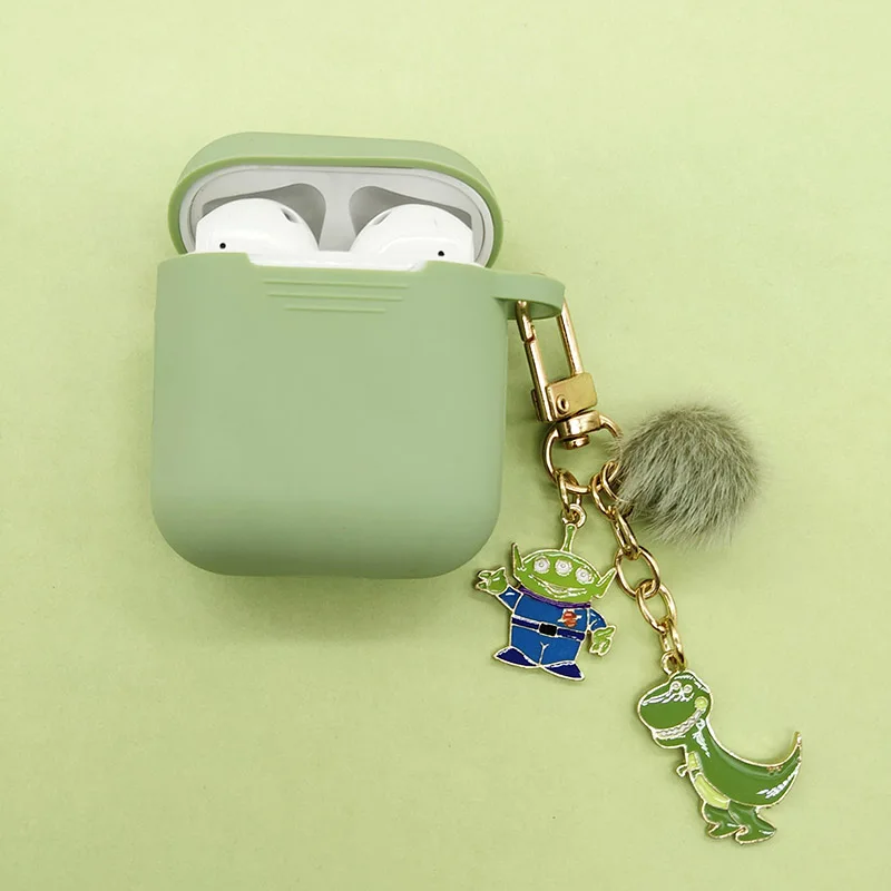 Чехол для Apple AirPods с милым брелком, аксессуары для динозавров, чехол s Для Air pods 2, силиконовый беспроводной чехол для наушников