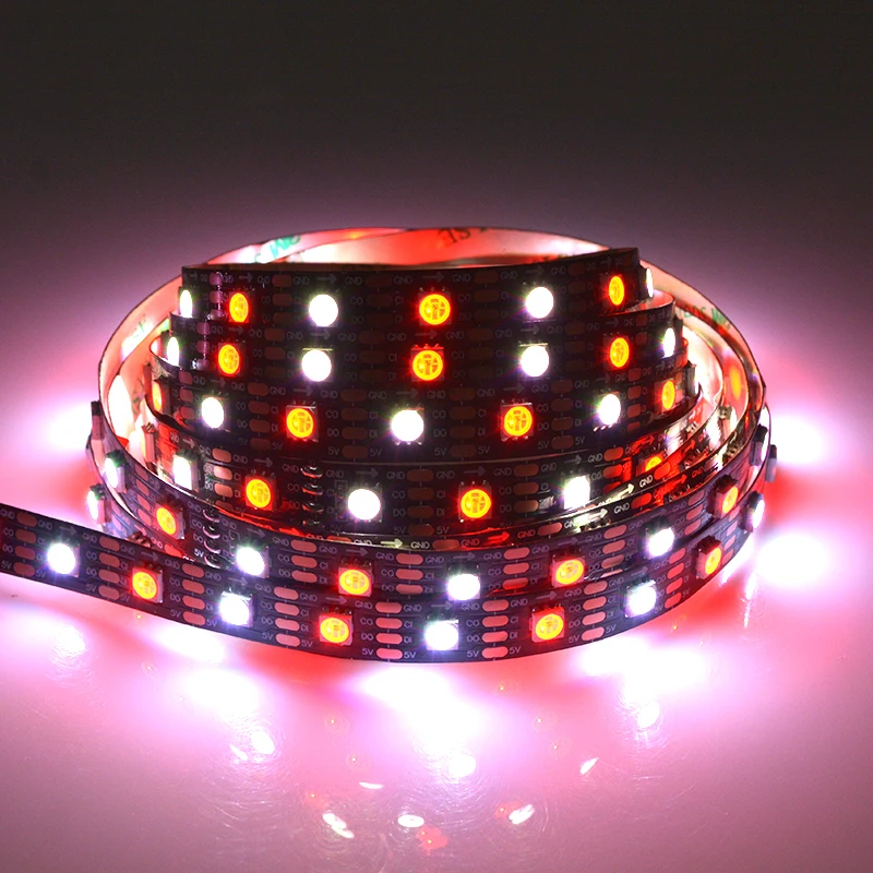 [Seven Neon]DC5V 12MM FPBC 60 светодиодный/M 27Khz FPWM HD107S RGB Светодиодная лента Dream Digital Pixel Light 5050 SMD