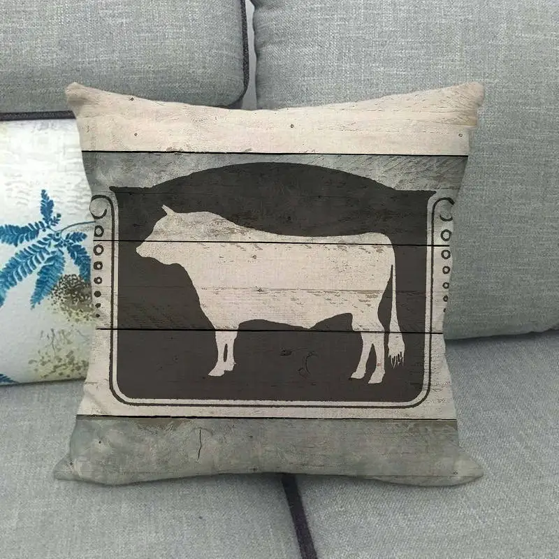 45 см * деревянная ферма с животными дизайнерские льняные/Хлопковые наволочки для