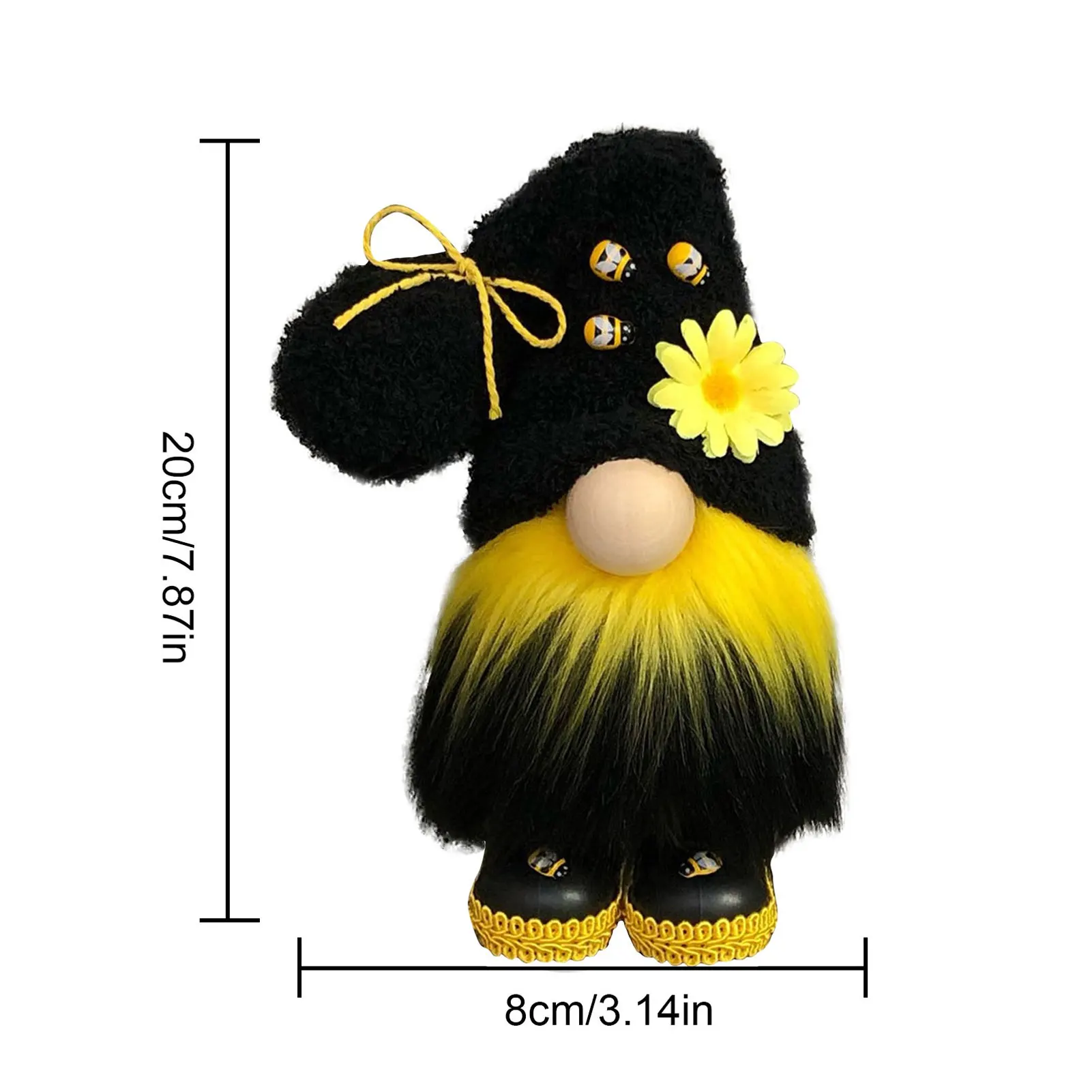 

Spring Sunflower Bumble Bee Festival Striped Gnome Scandinavian Tomte Nisse Swedish Honey Bee Elfs Home Plush Toys Hot #YJ