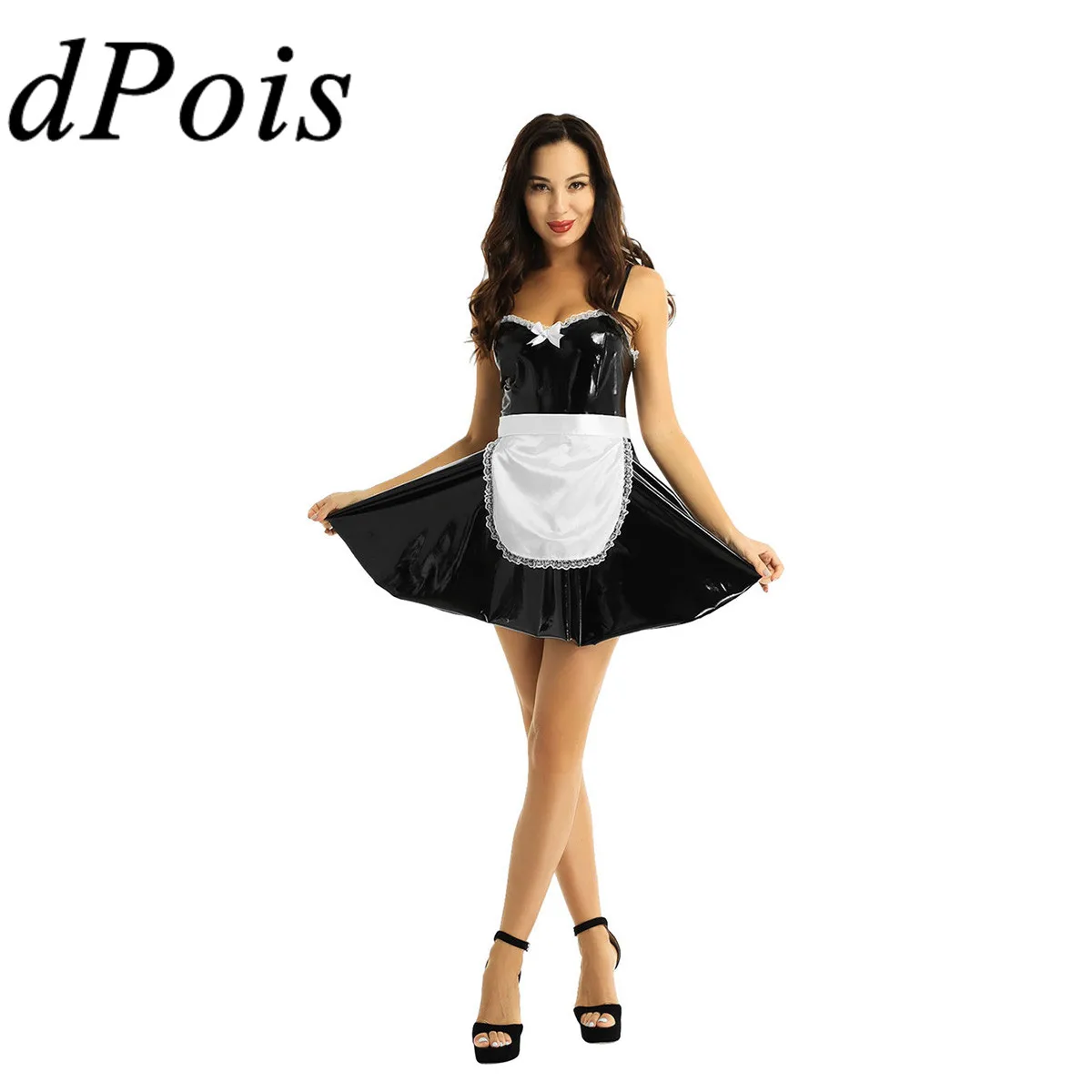 Женский костюм для косплея на Хэллоуин из латекса Женская юбка трапеция длиной