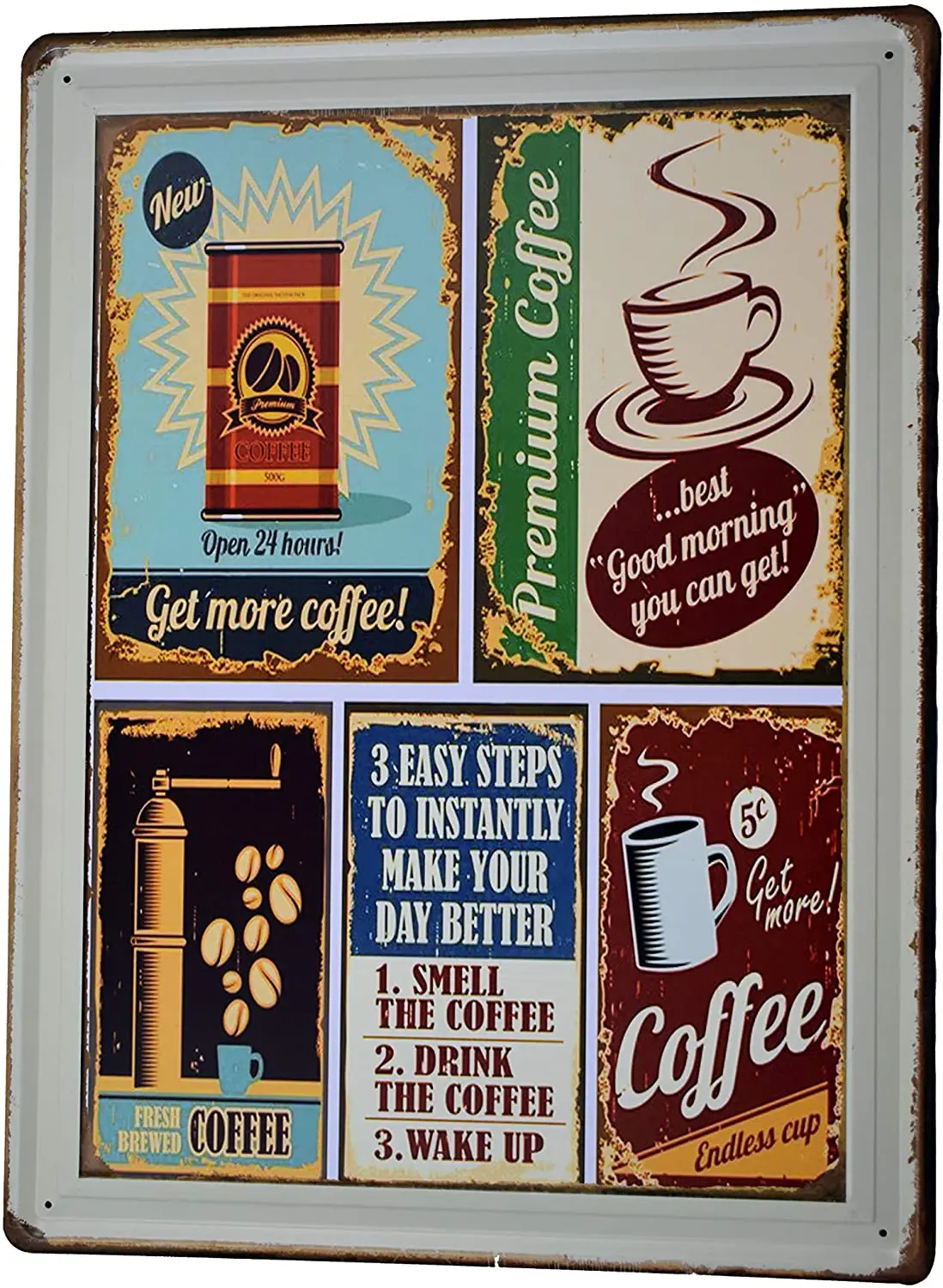 

Retro Tin logo poster Cafe Restaurant wall decoration