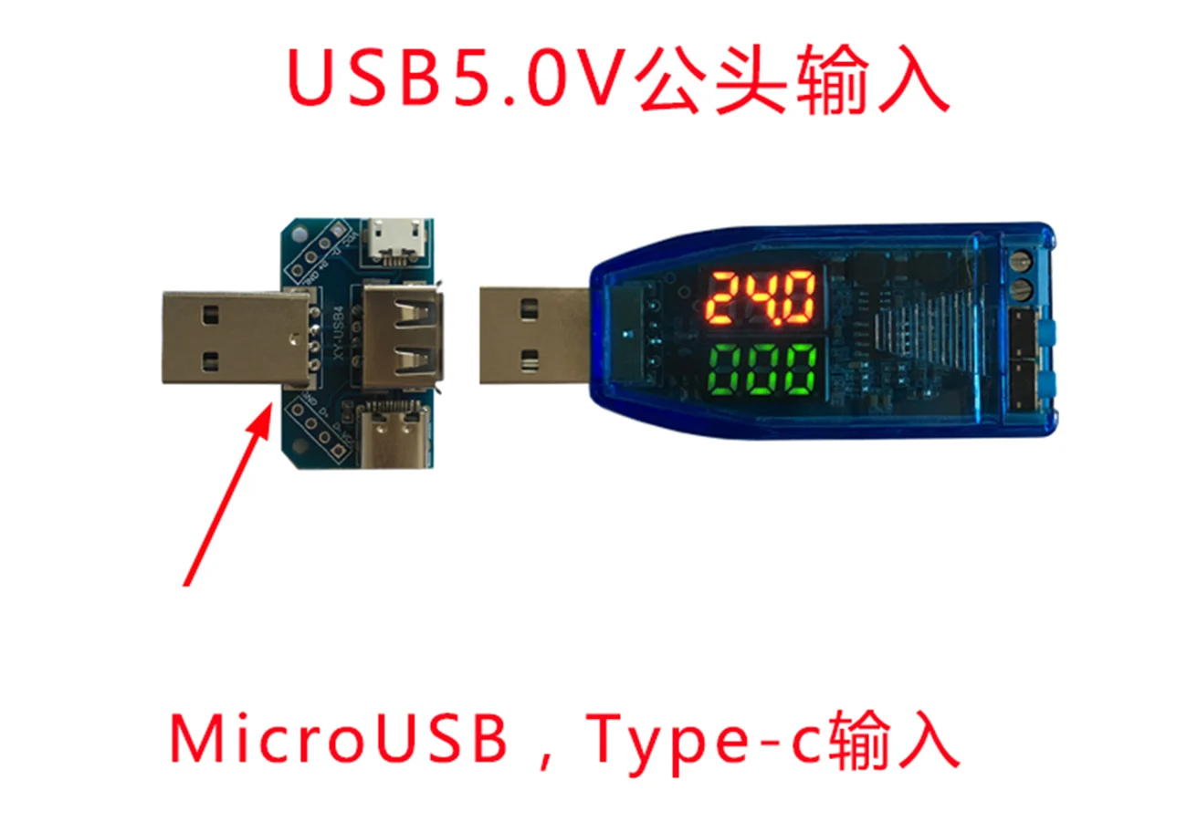 USB адаптер со штекером на гнездо micro Type C 4P 2 54 мм встроенный USB4|Интегральные схемы| |