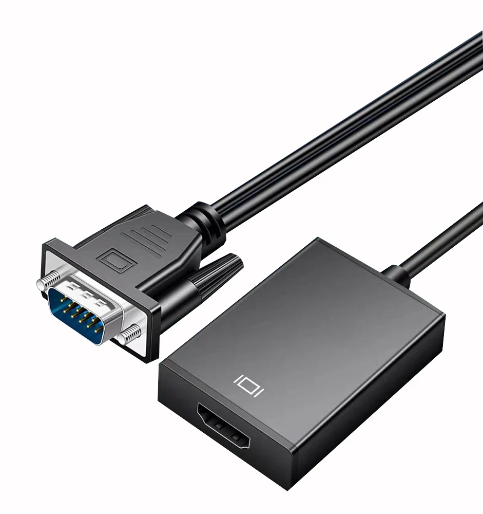 Адаптер-переходник с VGA на HDMI Full HD 1080P аудиовыходом | Электроника