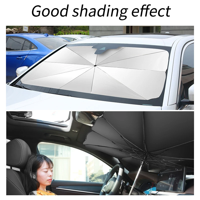 

125cm 145cm Foldable Car Windshield Sun Shade Umbrella Car UV Cover Sunshade Heat Insulation Front Window Interior Protection