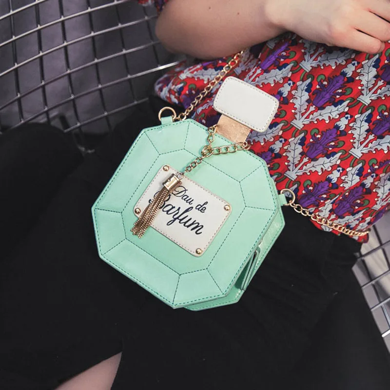 Бутылочка с женскими духами нового дизайна сумка на цепочке популярная