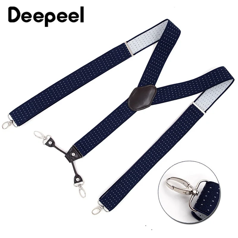 

Подтяжки мужские из жаккарда, 4 шт., пряжки с зажимом x декор для костюма см, с металлическими застежками, SP042, 1 шт.