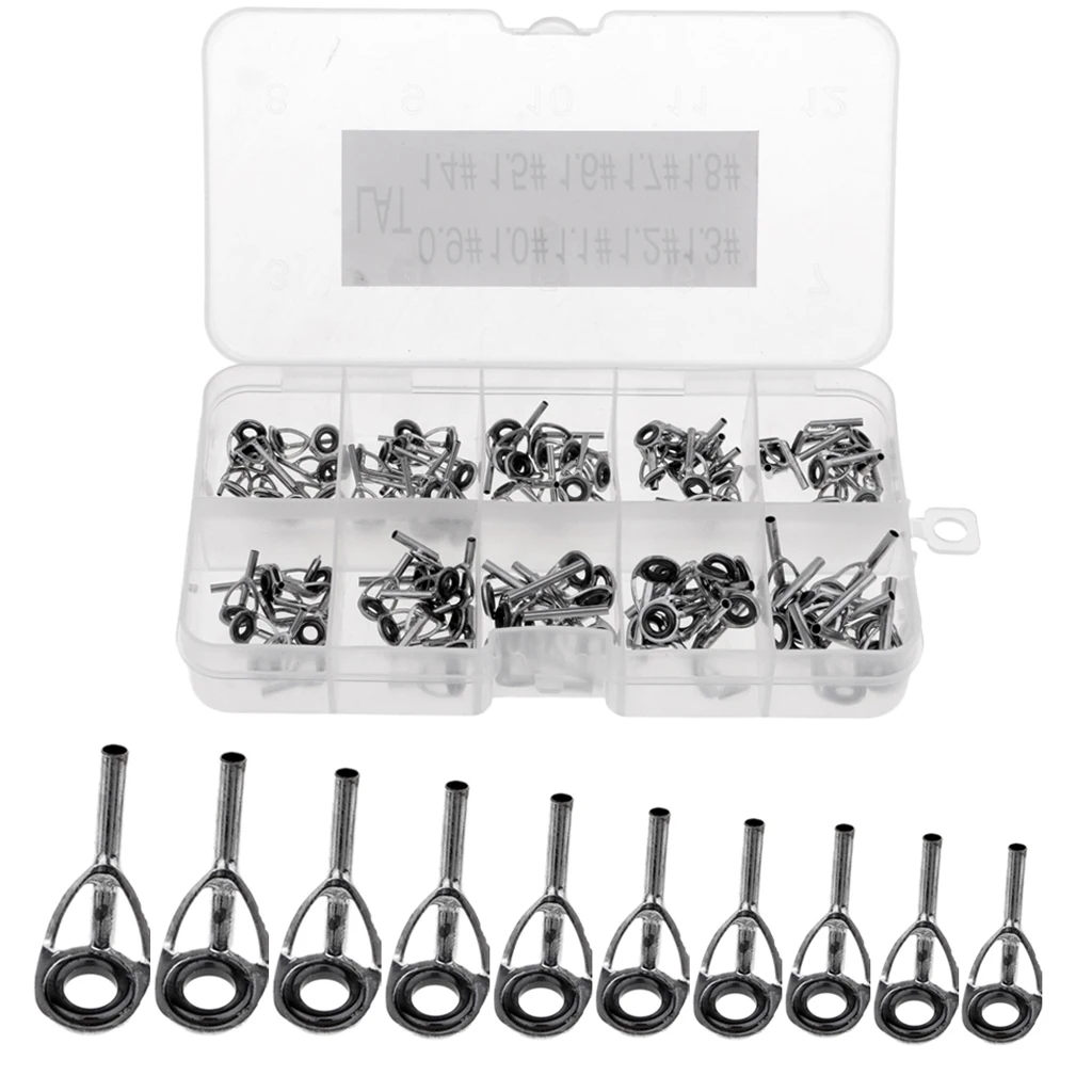 100 шт. направляющие для удочки кольца лески наконечники набор ремонта разные