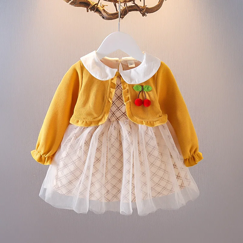 

Children's Princess Dress Infant Girls Patchwork Dresses Spring Autumn Newborn Baby Party Sweet Clothes Toddler Lovely Clothing