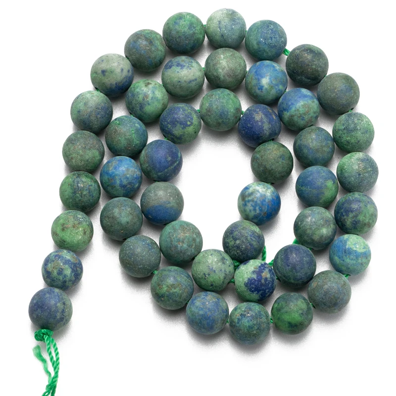 Оптовая продажа матовые бусины из натурального азуритового камня хризоколлы Lapis