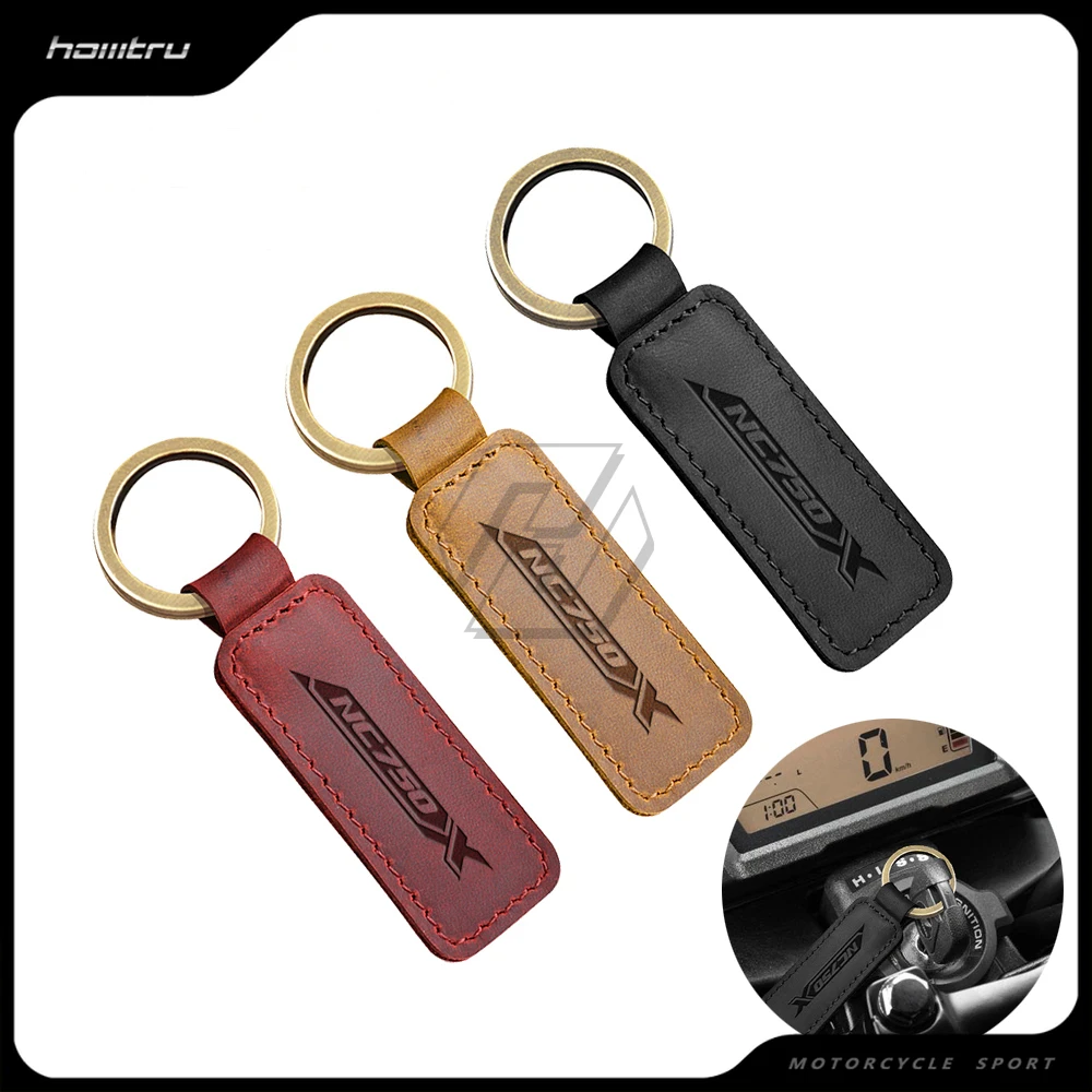 

Motorcycle Keychain Motocross Cowhide Key Ring Fits for Honda NC750X NC 750X ABS
