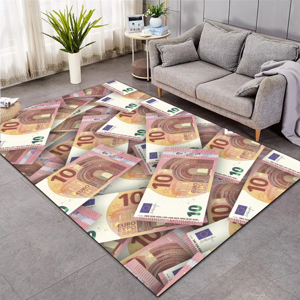 Новые Деньги Доллар 3D ковер для Гостиная коврик прикроватный прихожей детская
