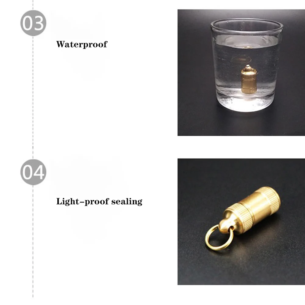 Портативный креативный латунный брелок для медицинских бутылок чехол
