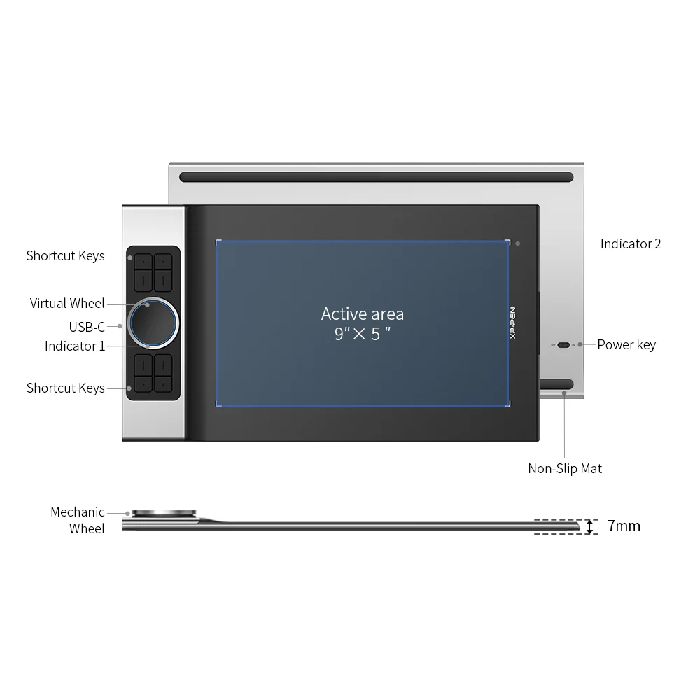XP PEN Deco Pro цифровые планшеты Беспроводные Bluetooth совместимый графический планшет 8