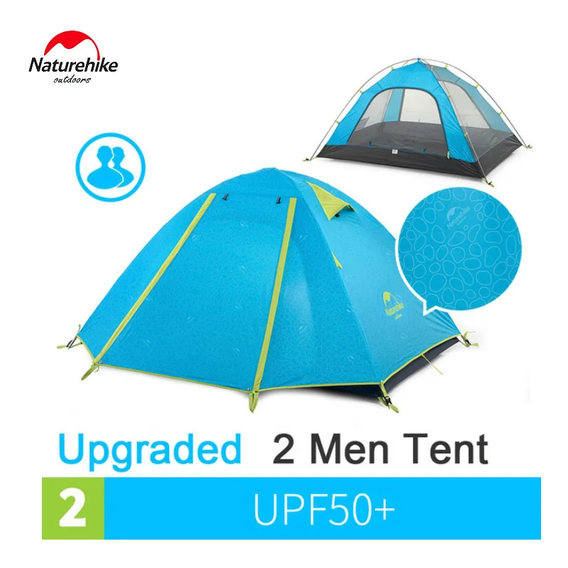 Verkaufen Naturehike 2/3/4 Person Ultraleicht Ultraleicht Wasserdichte Doppel Schicht Anti-uv Sonnenschutz Große Camping Zelte Nylon Atmungsaktive Mes