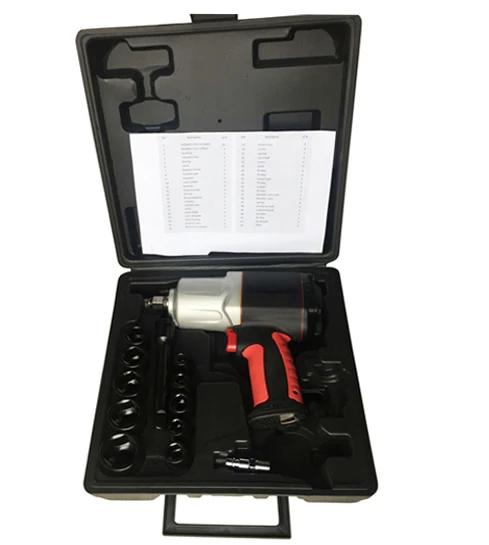 Ui-1009K Standard Pistol Grip Wrench 15PCS Air Impact Driver Tool Kit