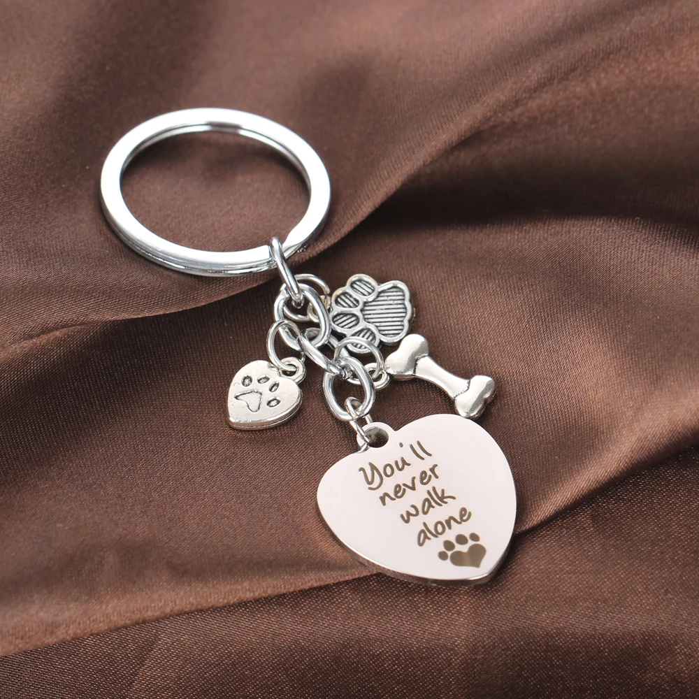 12 шт. брелок с надписью If Love would Save You изображением собаки кошки мемориальная