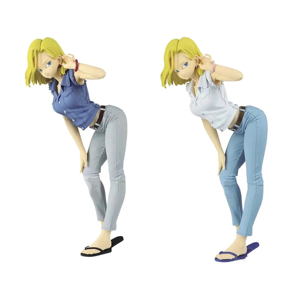 

Аниме фигурен Драконий жемчуг Z Android NO.18 лазурь Блестящий Glamours сексуальный Meisje speelмодель Dbz экшн-фигурки Krillin Goku