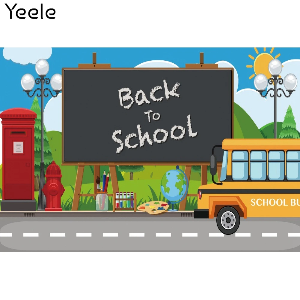 

Фон для фотосъемки Yeele, декор для вечерние, школьный автобус, реквизит для фотосъемки в фотостудии