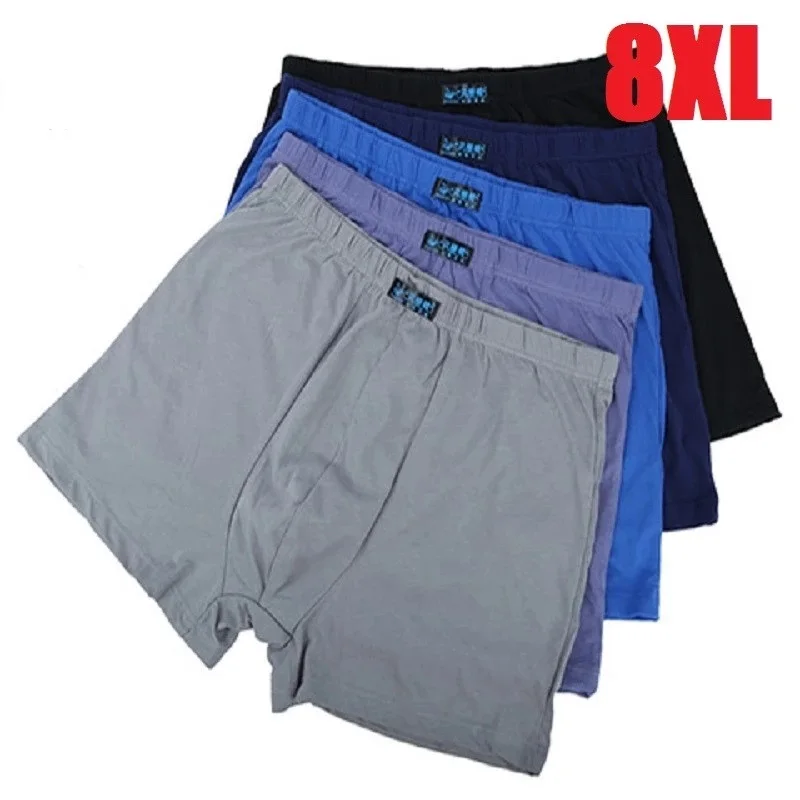 Очень большой 8xl 9xl 10xl свободная Мужская хлопковая Нижнее бельё размера плюс