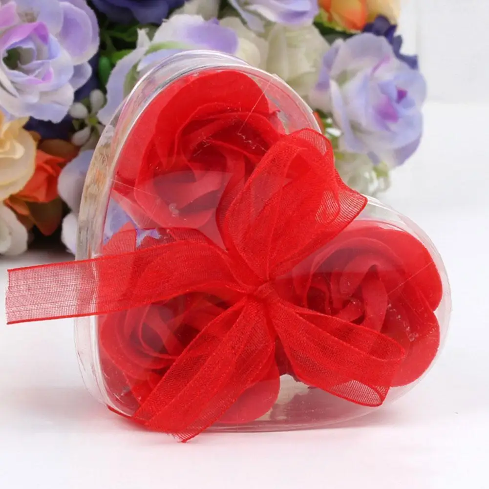 

Heart-shaped Rose Soap Flowers Bath Body Soap Romantic Day Gifts Creative Wedding Party Decor Small Valentine's Souvenirs F Z0D5