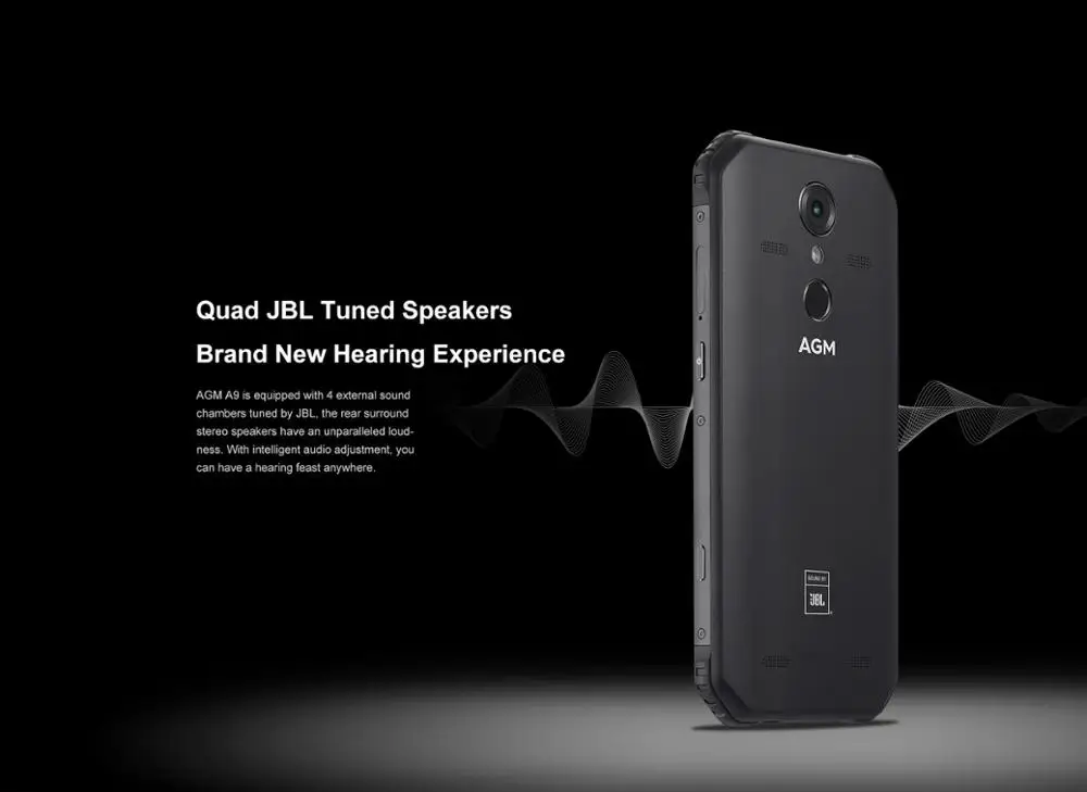 AGM A9+ наушники JBL FHD+ JBL Co-Branding смартфон 4G Android 8,1 прочный телефон IP68 Водонепроницаемый NFC Quad-Box динамики