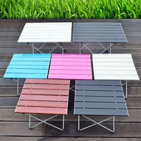 portable folding aluminum alloy table ultralight outdoor foldable camping table for family party picnic backyards bbq furniture