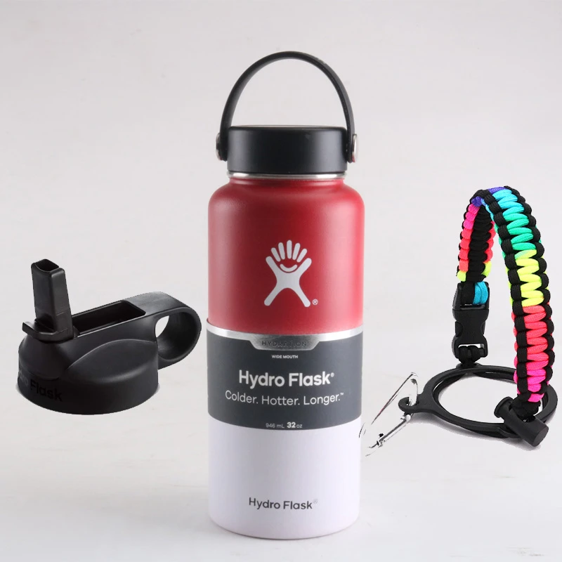 

Hydro Water Bottle Flask Stainless Steel Bottle Vacuum Insulated Wide Mouth Hydroflask with Flex Cap And Straw Lid 18/32/40oz