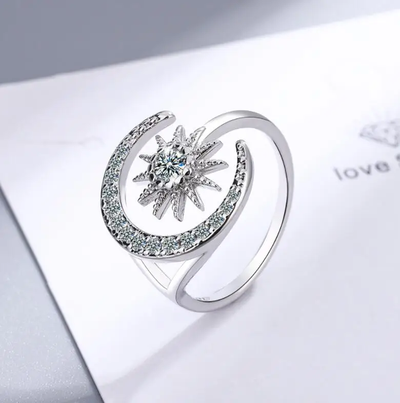 

Женское кольцо из серебра 925 пробы, с цирконом