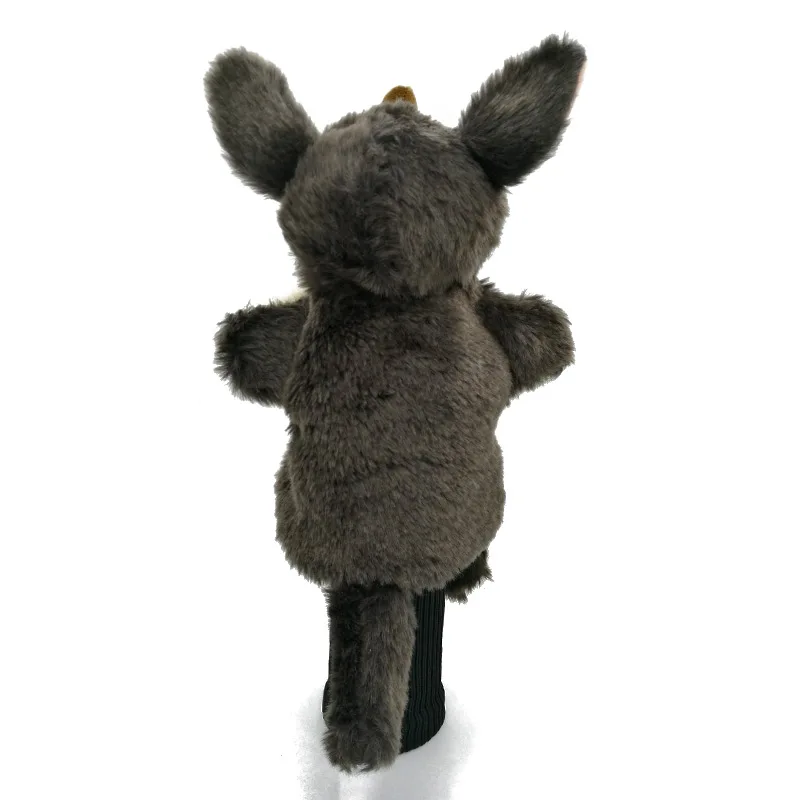 Плюшевый коричневый волк Гольф Fairway Вуд головной убор Гибридный чехол для гольфа