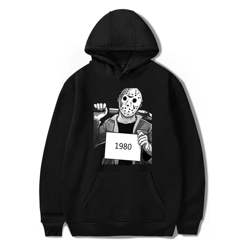 

Женская толстовка с капюшоном и принтом из фильма «ужасы»