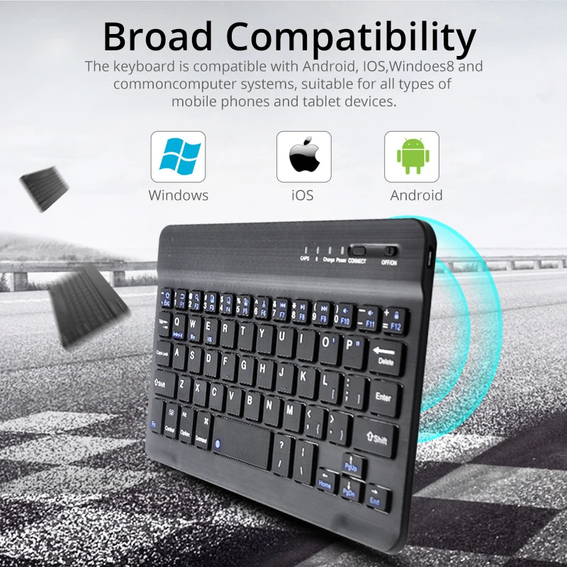 Мини Bluetooth клавиатура ANKNDO для планшетов Ipad Xiaomi беспроводная Apple Android Windows