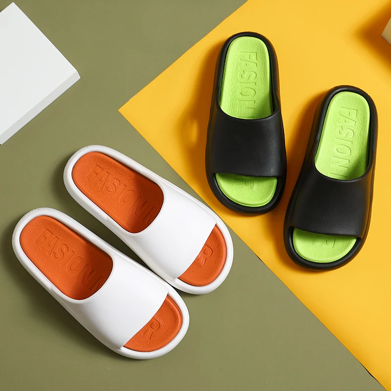 

Women Slippers Indoor Bath Summer Beach Pool Sandals Shoes EVA Soft Thick Sole Non-slip Men Lady Outdoor Slides