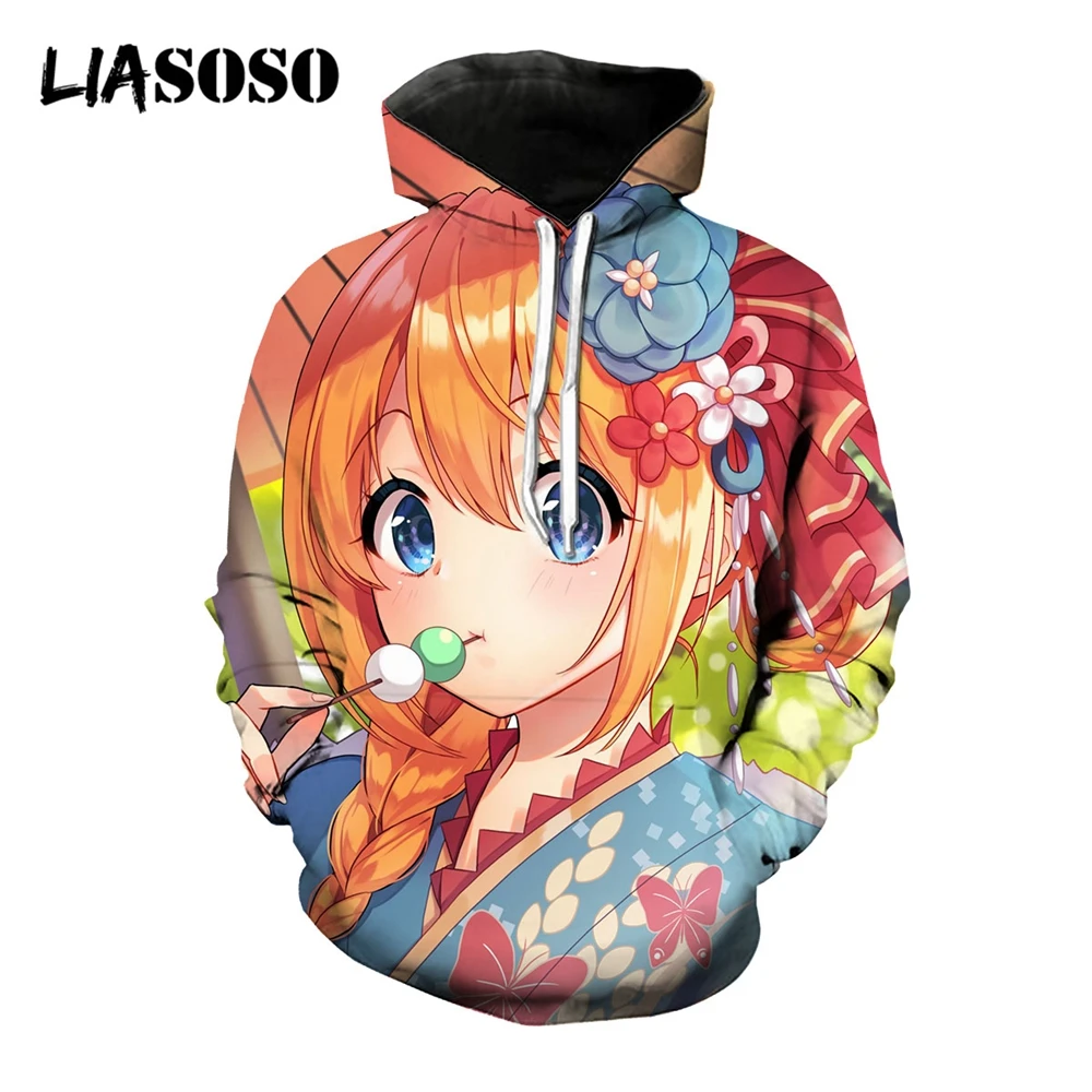

LIASOSO 3D Print Women Men Anime Princess Connect! ReDive Sexy Sweatshirts Hooded Hoodies Pullover Harajuku Streetwear Hip Pop