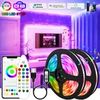 Светодиодная ленсветильник с инфракрасным Bluetooth управлением, гибкая LED полоска с диодом, RGB, Wi-Fi, для подсветки телевизора, подходит для дома, 5 в постоянного тока