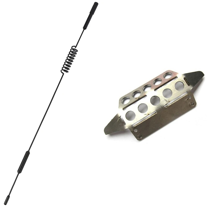 

1 Pcs Rc Crawler Metal 160Mm Decorative Antenna & 1 Pcs RC Car Metal Front Armor Protection Guard