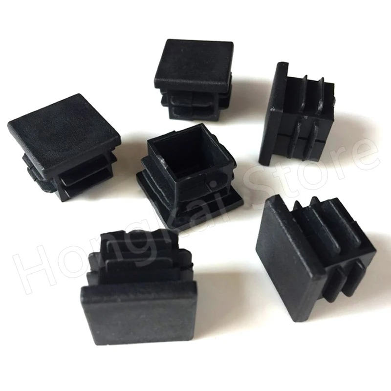 2-16PCS PE Plastic Black Square Tube Plug 10x10mm~100x100mm Blanking End Caps Pipe Inserts Bung Chair Feet | Мебель