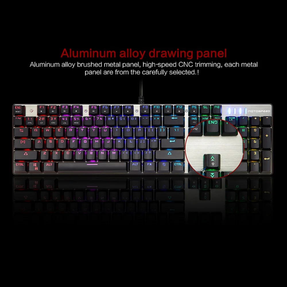 motospeed ck104 gaming mechanical keyboard russian english red switch blue metal wired led backlit rgb dota 2 overwatch gamer free global shipping