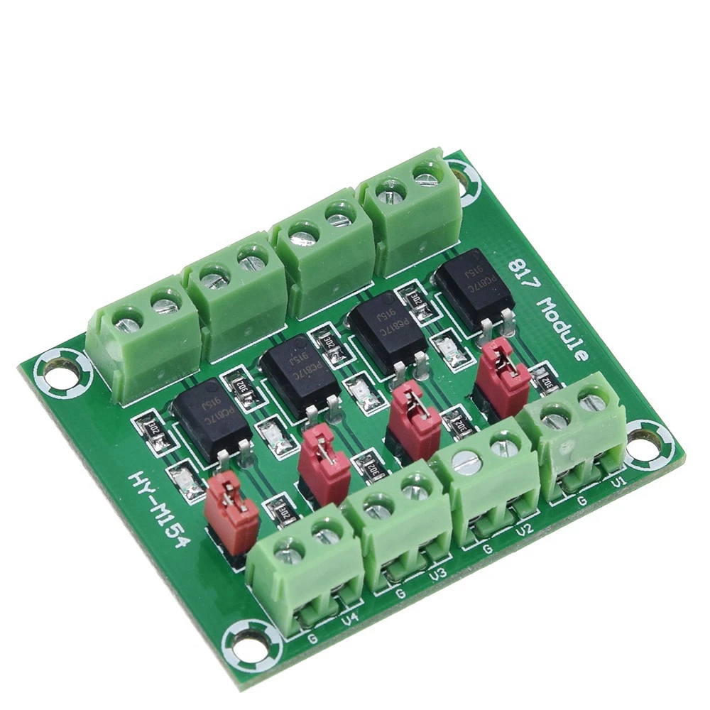 PC817 4 канальная оптопара изоляции доска Напряжение конвертер адаптер Модуль 3 6 30V