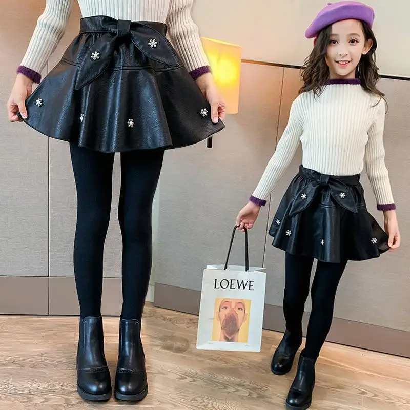 Baby Girls Autumn Winter Fashion Solid New Skirts-pants Children's Clothing Korean Casual Cotton Long Trousers Leggings W281