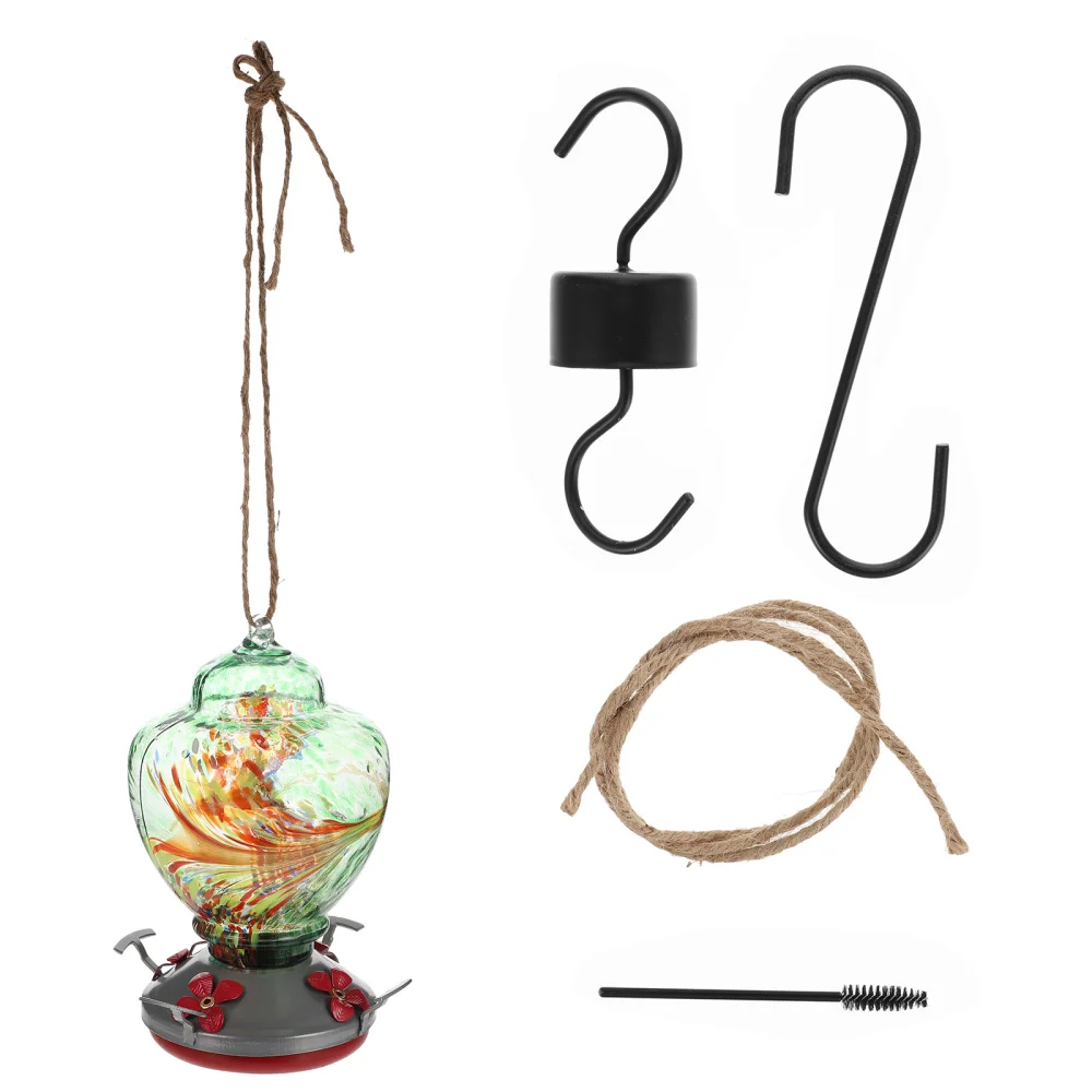 

1 Set Bird Water Feeder Glass Bird Feeder Bird Food Dispenser Animal Food Feeder