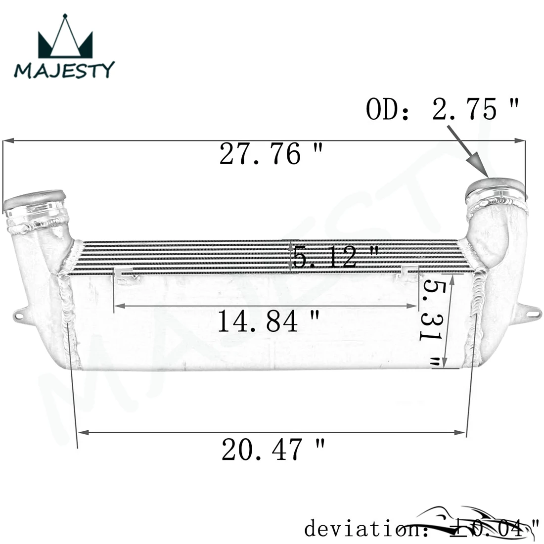 Комплект воздухоохладителя FMIC подходит для BMW 2007-2013 E90 335i 335xi 135i N54 N55 |