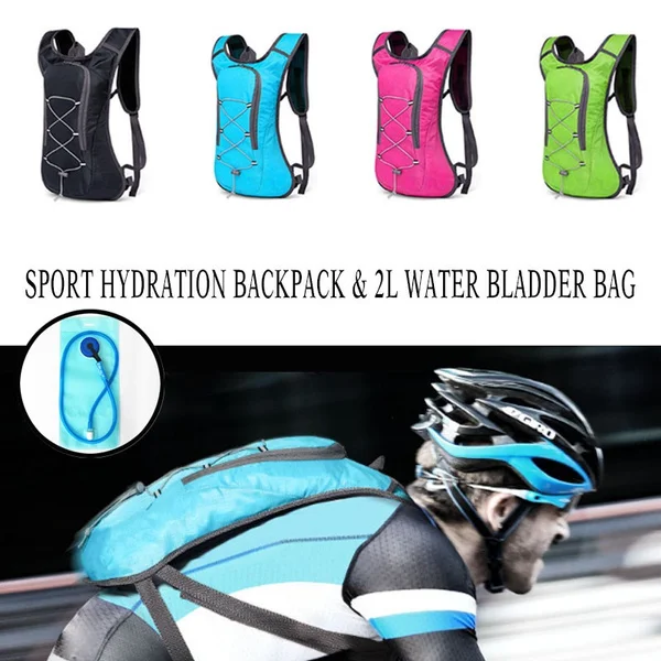 

Breathable Ultralight Bicycle Backpack Outdoor Sport Cycling Camping Hiking Running Hydration PackBag with With 2L Water Bladder