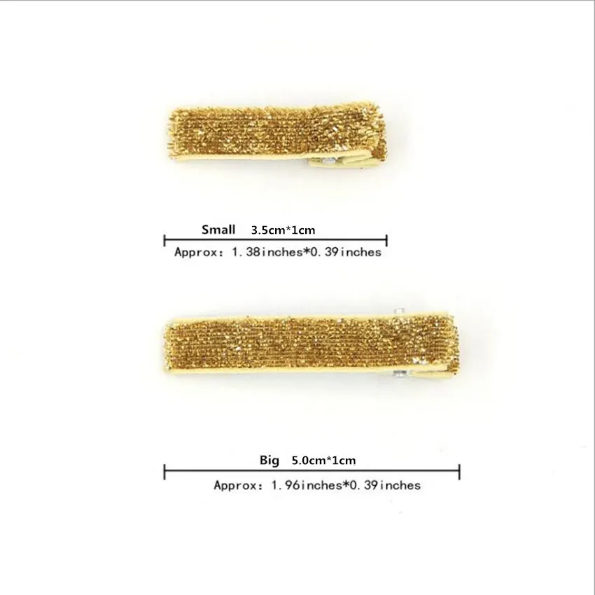 100Pcs 10Colors 3.5cm 5cm Glitter Prong Alligator Hair Clip Wholesale Kids Metallic Hairpin Girls Barrette DIY Accessories |