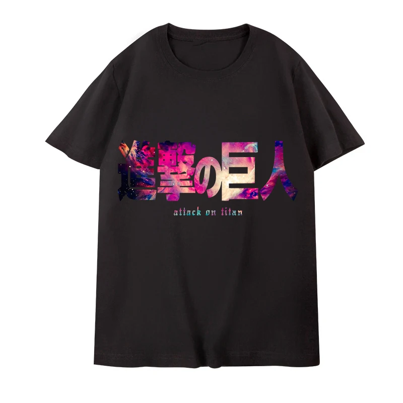 

Man's T-Shirt Cotton Cartoons Short Sleeve Tops Attack On Titan Handsome Oversized Women Tee Children's Casual T Shirt For Men