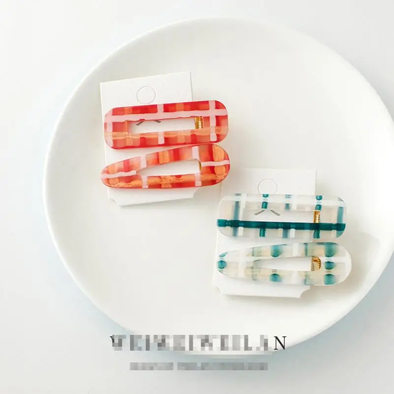 

INS Fashion acrylic girls hair clips sweet women hair barrettes hair accessories for women BB clips High Quality